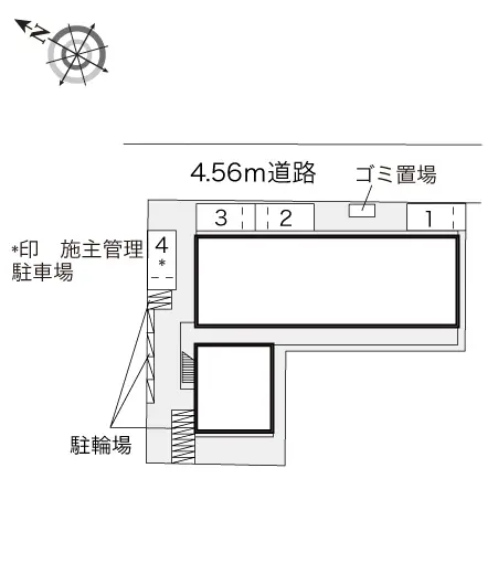 ★手数料０円★東大阪市金岡　月極駐車場（LP）